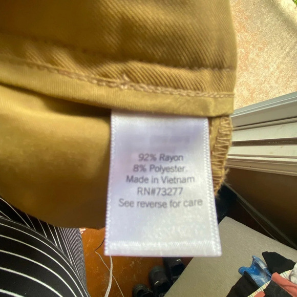 NWT NINE WEST XL SERGIO OLIVE GREEN TAPERED HIGH WAIST UTILITY BELT CROP PANTS - Picture 10 of 10